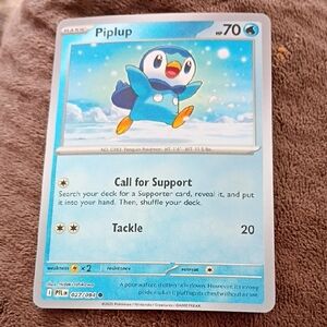 Pokemon Piplup Card - Blue and White